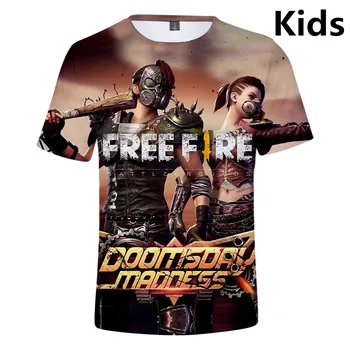 3 do 14 Let otroci majica brez Požara 3D tiskanih tshirt T-Shirt fantje dekleta harajuku risanka T Majice, Vrhovi Otroci oblačila