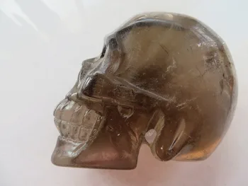 440g Tibera Dimljen Jasno, Kremen Rock Crystal Skull Carving