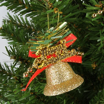 6pcs Božični Zvonovi Komplet za Božično Drevo, Viseče Pisano Bleščečo Okras Božič Dekor SDF-LADJA