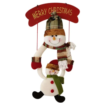 Božič Elemente Santa Claus Snežaki Vrata Visi Obesek Božič Poročno Dekoracijo E2S