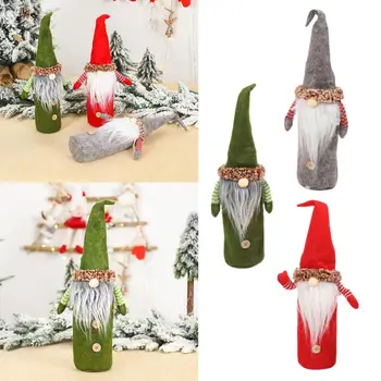 Božič Gnome Vina, Steklenico Kritje Vrvico Santa Claus Steklenico Vina Vrečko Rokav