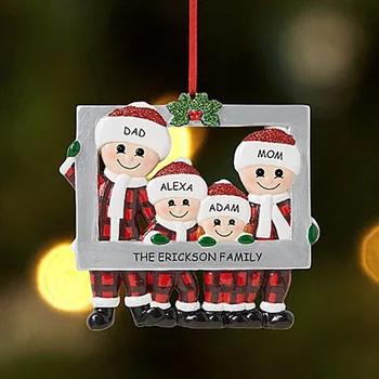 Božič Obesek 2020 Stranka Božič Osebno Družine DIY Ime Dekoracijo Niz Božično Drevo Decor Visi Drevo Okraski Preživeli