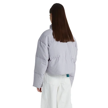 Brezplačna Dostava 2020 Koreja slog bela raca navzdol jopiči pozimi lady plašče stojala za ovratnik žensk dol-polnjene jakne plašči