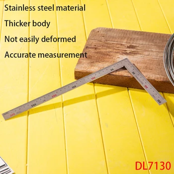 Deli DL7130 Kvadratnih Jeklenih Vladar Specifikacija:150x300mm Nerjavnega Jekla Material, Merilno Orodje, ki se Uporablja Za Woodworkers, Električarji