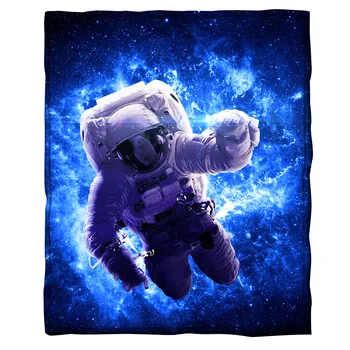 Galaxy Astronavt 3D Tiskanih flis odeja za Postelje Pohodništvo Piknik Debela Odeja Modi Bedspread Sherpa Vrgel Odejo 02