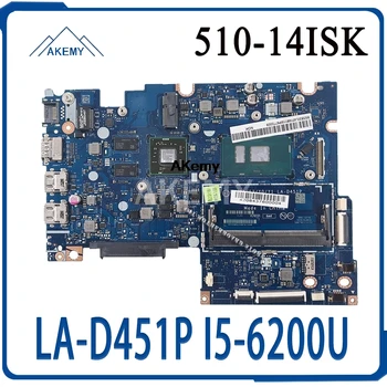 LA-D451P Prenosni računalnik z matično ploščo Za Lenovo YOGA 510-14ISK Flex4-1470 original mainboard I5-6200U z video kartico