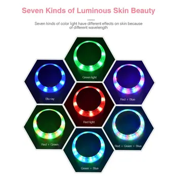 LED Foton Ultrazvočno Kože, Čistilec Gubam Odstranjevalec Ultrazvok Obraza Lepota Massager Elektronski Instrument Kože