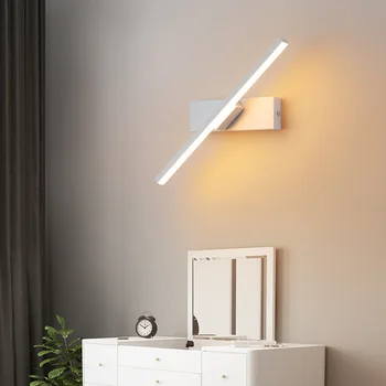 LED stensko luč spalnica postelji svetilko Nordijska sodobno minimalistično ustvarjalne stopnice hodnika dnevne sobe vrti stenske svetilke MJ1109