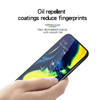 Mofi Kaljeno Steklo Film Za Samsung Galaxy A80 Ohranjevalnik 9H barve, zaščitna folija Za Samsung Galaxy A90 polno barvo, Kaljeno Steklo