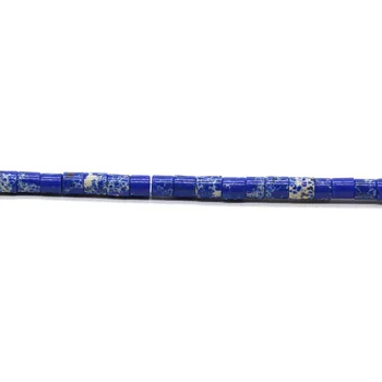 Naravni Stolpec Obliko Cesar Kamen Beaded Lapis Lazuli Rose Quartzs Svoboden Kroglice za Ženske, Nakit, Izdelava DIY Zapestnico, Ogrlico
