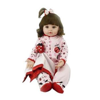 Nicery 20-22-palčni 50-55 cm Bebe Rodi Punčko Mehki Silikonski Fant Dekle Igrača Prerojeni Baby Doll Darilo za Otroke, Ljubko Dekle Rdeče Ladybug