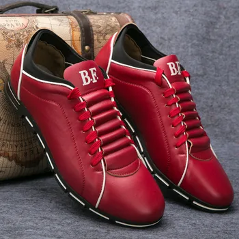 Priložnostne čevlji za moške blagovne znamke 2020 udobno modni moški usnjeni čevlji