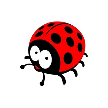 Smešno Srčkan Ladybug Reflektivni KK Kritje Praske Avto Nalepke Pvc 12.4 CM X 11.8 CM