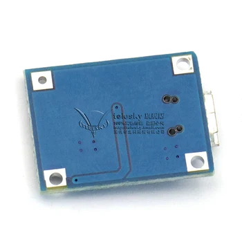 TP4056 1A Litijeva Baterija, Polnjenje, Power Modul Prehrana Punch-Priključek Mikro USB