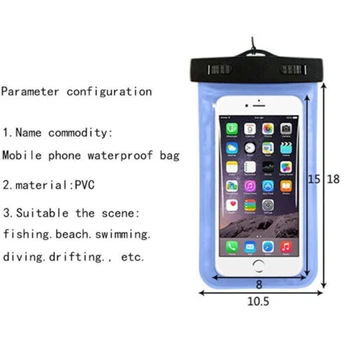Univerzalni Nepremočljiva Podvodni Telefon Primeru Zajema Z Vrvica Za Opaljivanje Tega, Plavanje, Potapljanje Suho Bag Torbica Za Shranjevanje Vse Pametne Telefone