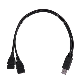 USB 2.0 A Moški 2 Dual USB Ženski Jack Y Razdelilnik Hub Napajalni Kabel, Adapter Kabel