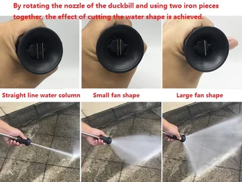 Visok pritisk spray pištolo fan oblikovan duckbill avtopralnica vodo pištolo glavo čiščenje pralni krtačo dodatki tip 280/380/55/58