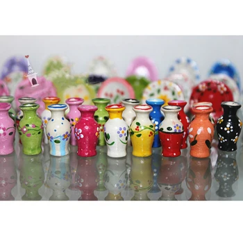 1:12 Dekorativni Dodatki Miniaturni Porcelana Miniaturni Lutke Mini Keramične Vaze Pribor Lutka hiša Miniature