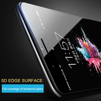 5D Kaljeno Steklo Za iPhone 7 8 Plus X Screen Protector Polno Kritje Za iPhone 6 6s 8 7 Plus Film Na 7 7Plus Zaščitno Steklo
