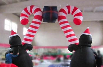6m Pingvin Trsa Božič Napihljivi sladkornega Trsa, za Božično Dekoracijo
