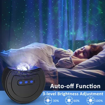 Barvita Zvezdnato Nebo Projekcija Lučka USB Laser Plamen Vode Vzorec Vzdušje Lahka Romantična Noč Svetlobe