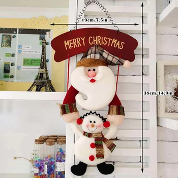 Božič Elemente Santa Claus Snežaki Vrata Visi Obesek Božič Poročno Dekoracijo E2S