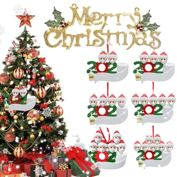 Božič Visi Drevo Okraski Osebno 3D Ljudi, Santa Claus z Masko Božično Drevo Ornament Počitnice Rekviziti Dekor