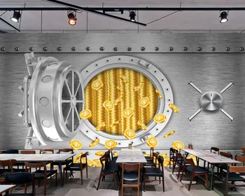 Brezplačna Dostava Hotelski Restavraciji po Meri 3D Photo Ustvarjalno Varno zlatnik, Dekorativne Stenske Bar Luksuzni Slog Ozadje KTV Zidana