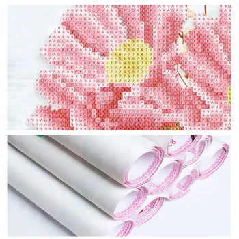 Celotno Diamond Slikarstvo 5D DIY Vezenje Kvadratnih Vaja Cvetje Lotus Doma Dekor Umetnosti Obrti&Šivanje Needlework Navzkrižno Šiv