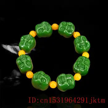Jade mMaitreya Zapestnica Amulet Čar, Moda Jadeit Darila Bangle Nakit Naravni Biseri Zelena