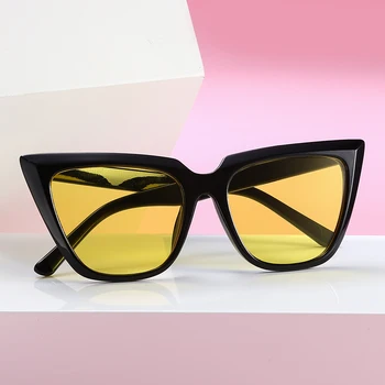 Mačka Oči, sončna Očala Ženske Moški Barvo Leče, Očala Retro sončna Očala UV400 Zunanji Disk Modni Ženski Očala