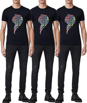 Moške Črne T-Shirt z Posadke Vratu Kratek Rokav Grafični Večbarvni Natisnjeni Moda za Moške, Classic fit, Tee Darilo za Njega