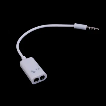 Najnovejši 1Pcs 3,5 mm izhod za Slušalke Mikrofon Stereo Avdio Kabel Razdelilnik
