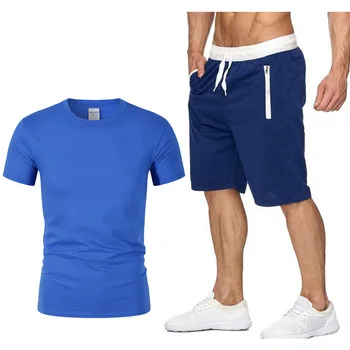 Nove Moške Določa T Srajce+hlače Moške blagovne Znamke Dva kosa trenirka Moški 2019 Moški Priložnostne Tshirts Vaja jogger obleke za moške