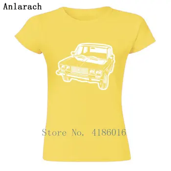 Osebno Priljubljenih Žensk T Shirt Lada 2106 Ilustracije Rusija T-Shirt Sončni Svetlobi Novost Tee Shirt Barva HipHop
