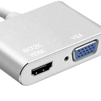 Rankman Tipa C do 4K VGA USB-C 3.0 Hub Adapter za macBook Nintend Sam