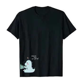 Unisex Nekaj O-vrat Priložnostne Kratkimi Dinozaver Tiskanje Majice Vrh Bluze Estetske Ropa Mujer Femme T-majice 2021 Nova