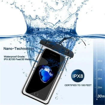 Univerzalni Nepremočljiva Podvodni Telefon Primeru Zajema Z Vrvica Za Opaljivanje Tega, Plavanje, Potapljanje Suho Bag Torbica Za Shranjevanje Vse Pametne Telefone