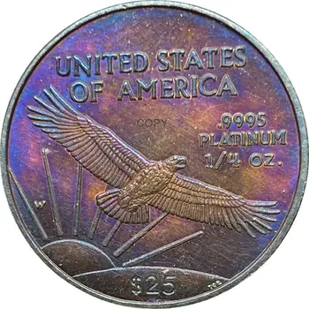 Združene države Amerike 2002 W Letu Kipa Svobode 25 Dolarjev Orel plemenitih kovin Kovancev (Pozlačeno Srebro Kopijo Priložnostnih Kovancev