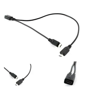 0.3 MUSB 3.0 Ženski Dvojni USB Moški Dodatno Moč Podatkov Y Razširitev Razdelilno Kabelsko Sinhronizacijo USB 3.0 Power Adapter Y kabel