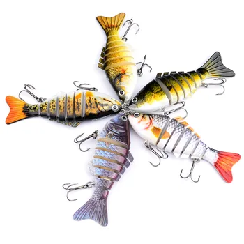 10 cm za 15,5 g swimbait privabiti Več Spojenih ribe Wobblers Veren Fishing Lure 6 Segment Swimbait Crankbait Ribištvu Tackle
