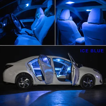 11 x White Ice Blue Brez Napake Avto Notranjosti LED Branje Trunk Korak z Dovoljenjem za registrske Tablice Žarnica Paket Komplet Za obdobje 2008-2010, Volvo V70