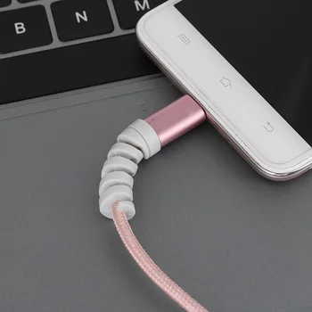 2PCS 6 Barvno Čudovit Kabel za Polnjenje Zaščitnik Ohranjevalnik Cover Za Apple iPhone 8 X USB Kabel Polnilnika Zaščitite Kabel