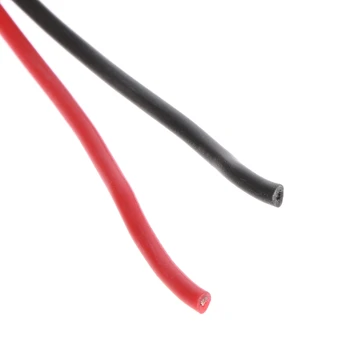 3 Meter Rdeča + Črna Mehka Kabel RC Lipo Baterije ESC Silikonski Žice 18AWG Heatproof