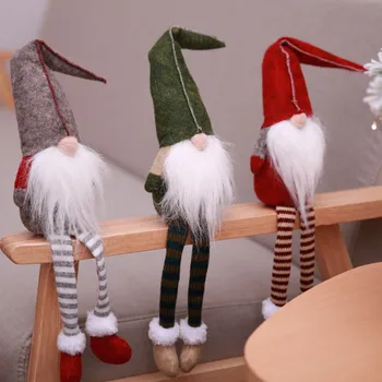 Božično Dekoracijo Srčkan Sedel Dolgo nogami Elf Festival Novo Leto Večerjo 2019 Božični Okraski za Dom