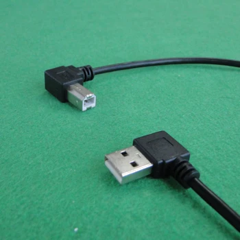Cablecc Levo pod Kotom USB 2.0 A Moški B Moški Desno pod Kotom 90 Stopnjo Kabel Tiskalnika 100cm