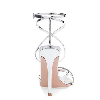 Carole Dajatev 2019 Prodaja Vroče Poletje nove sandale, tanek pas kombinacija žensk open-toe sandale srebro super visoke pete sandala