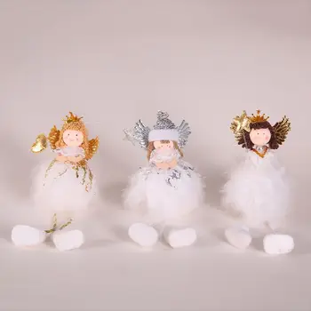 Doma Okraski Božič Namizni Okras Plišastih Stoji Angel Doll Počitnice Figurice Darila Za Fante, Punce