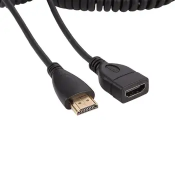 HDMI Pravico Kota, Mini HDMI, Micro Hdmi Pomlad Curl Prožni Kabel V1.4 DSLR HD Video Kabli sd