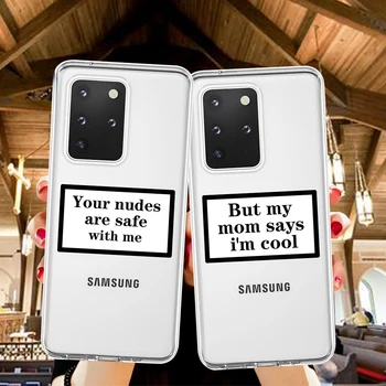 Moda Smešno Pismo, Telefon, Ohišje Za Samsung Galaxy S7 Rob S8 S9 S10 Lite S10e S20 Plus Mehka TPU Pregleden Hrbtni Pokrovček etui
